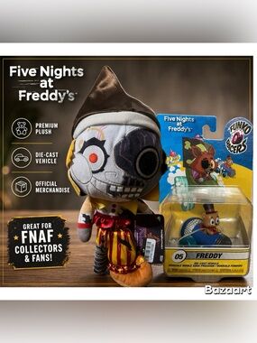 2 Funko Pop Plush Five Nights at Freddy's Ruin - Sun 10" Doll & Freddy Racer NWT